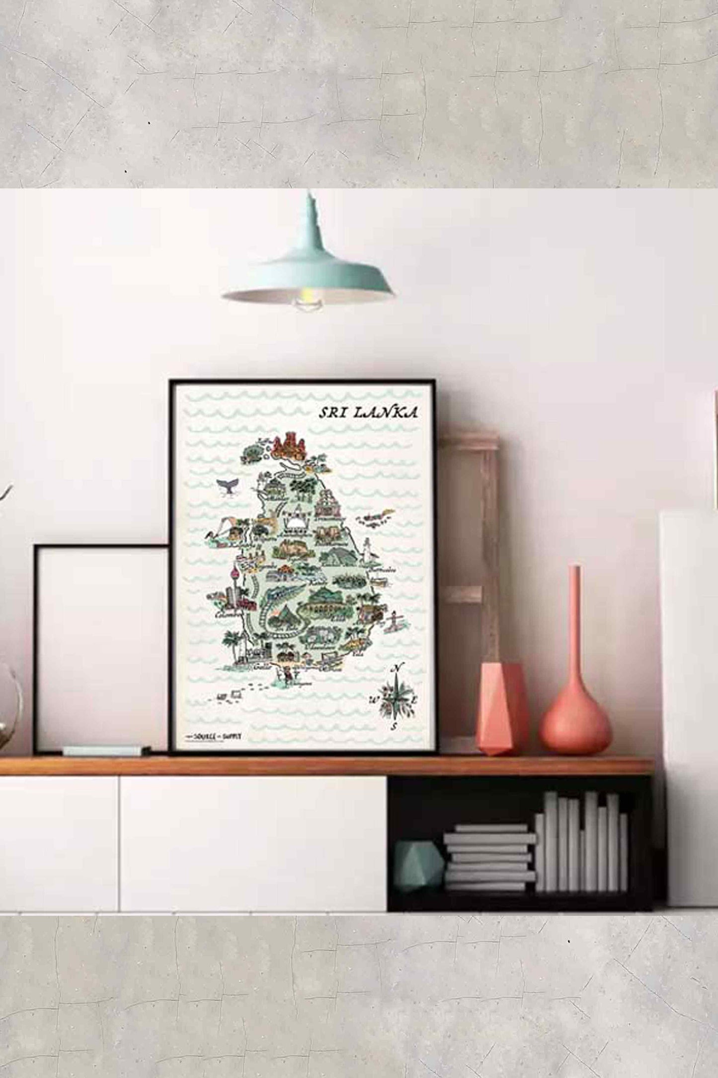 Sri Lanka Map Poster