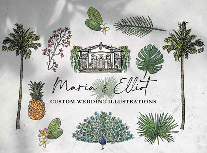 Custom Illustration Wedding Stationery Set