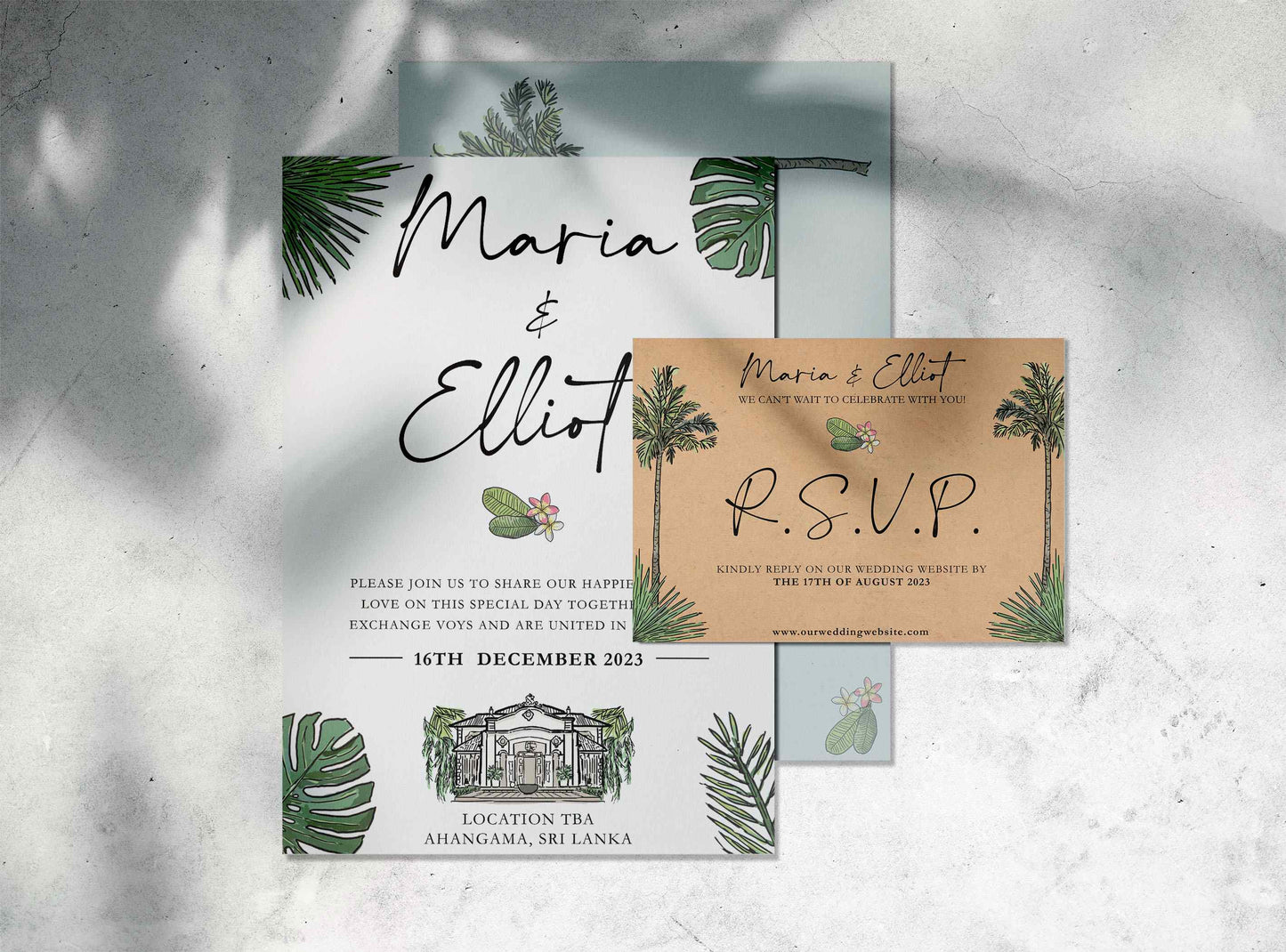 Custom Illustration Wedding Stationery Set