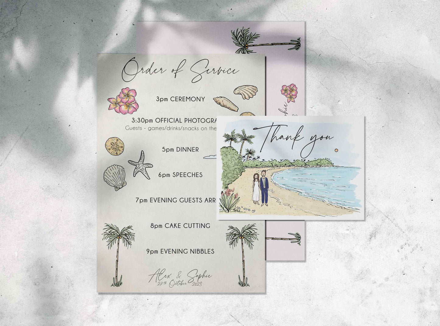 Custom Illustration Wedding Stationery Set