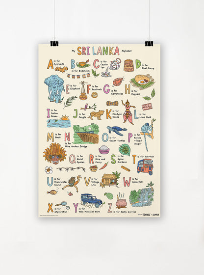 Sri Lanka A-Z Poster